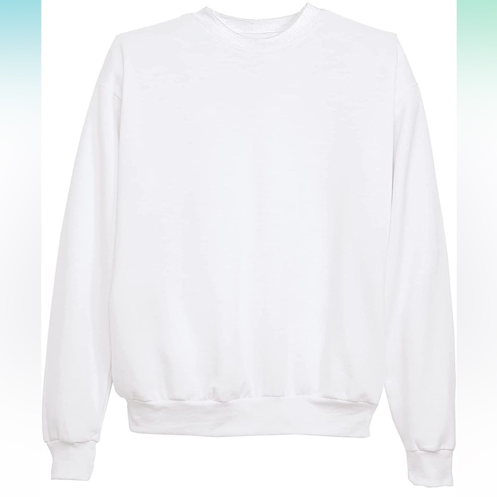 Hanes plain white mens crewneck sweatshirt, NWT, size XL